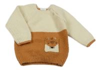 Smetanovo-hnědý svetr s čumákem F&F