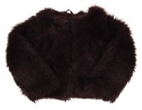 Švestkové kožešinové podšité bolerko Next