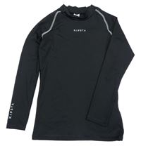 Černé funkční triko s logem kipsta