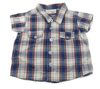 Modro-bílo-červená kostkovaná košile Ergee