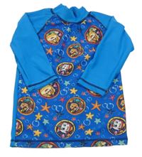 Modro-tmavomodré UV triko s Tlapkovou patrolou Nickelodeon