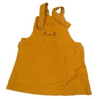 Okrové laclové manšestrové šaty s kočkou C&A