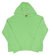 Neonově zelené triko s nápisem a kapucí S. Oliver