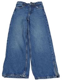 Modré wide leg rifle Denim Co.
