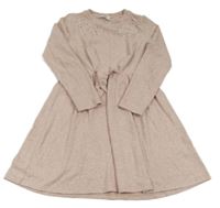Světlerůžové úpletové šaty s kamínky zn. River Island