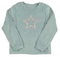 Světlemodrá plyšová mikina s hvězdou George