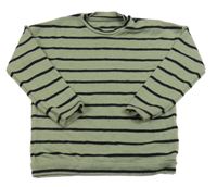 Zeleno-černý pruhovaný svetr George