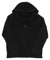Černá propínací mikina s kapucí V by Very
