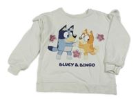 Bílá mikina s Bluey a volánky George