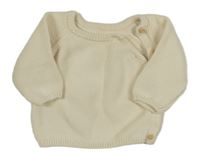 Smetanový propínací svetr H&M