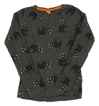 Antracitové triko s kočičkami 