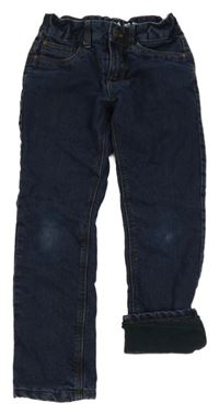 Tmavomodré zateplené straight rifle C&A