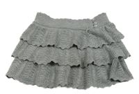 Šedá úpletová vrstvená vzorovaná sukně Mayoral