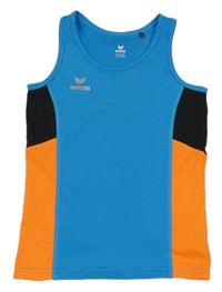 Modro-černo-oranžové sportovní tílko Erima 