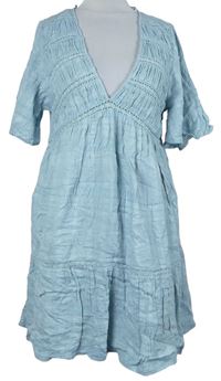 Dámské světlemodré šaty s krajkou Pull&Bear 