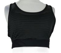 Dámský černý pruhovaný sportovní crop top George 