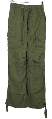Dámské khaki volné kalhoty s kapsami New Look 