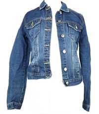 Dámská modrá riflová crop bunda Waredenim 