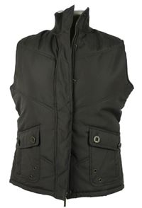 Dámská hnědá šusťáková zateplená vesta BHs 