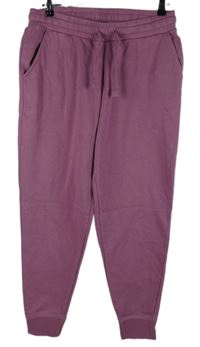 Dámské malinové cuff tepláky 