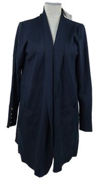 Nové - Dámský tmavomodrý svetrový dlouhý cardigán Primark 