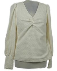 Dámská smetanová vzorovaná halenka Savida 