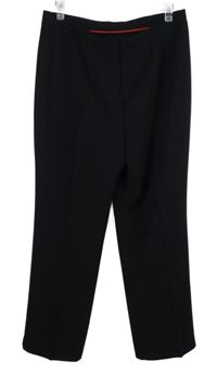 Dámské černé společenské kalhoty s puky Nicole