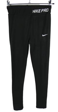 Dámské černé sportovní legíny s logem Nike 