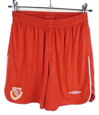 Dámské červené fotbalové kraťasy s logem Umbro 