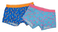 2x Pánské modré + světlemodré boxerky s obrázky Primark 