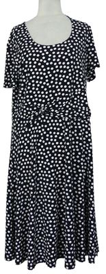 Dámské tmavomodro-bílé puntíkované midi šaty Gerry Weber 