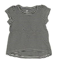 Černo-bílé pruhované tričko H&M