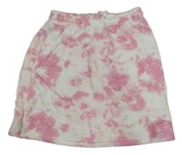 Bílo-růžová tepláková sukně s nápisem Primark