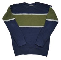 Tmavomodro-khaki svetr Matalan