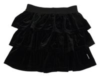 Černá sametová volánková sukně 