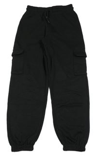 Černé cargo tepláky Primark 