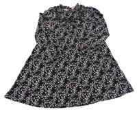 Černé květinové šaty 