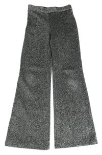 Stříbrné zvonové kalhoty H&M