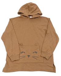 Hnědá mikina s čumáčkem a kapucí H&M