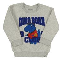 Světlešedá mikina s nápisem a dinem Nutmeg