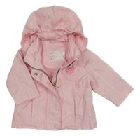 Světlerůžová jarní bunda s výšivkou a kapucí Impidimpi