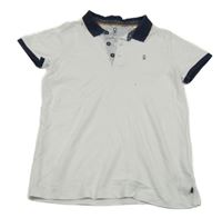 Bílo-tmavomodré polo tričko Okaidi