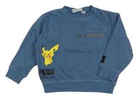 Modrá mikina s Pikachu Pokémon