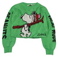 Zelený crop svetr se Snoopym H&M
