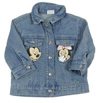 Modrá riflová bunda s Minnie zn. Disney