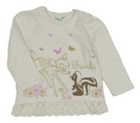 Bílé triko s Bambim Disney