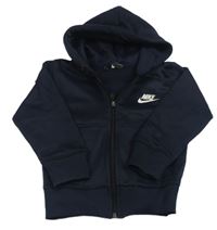 Tmavomodrá propínací mikina s kapucí Nike