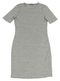 Šedé melírované úpletové šaty New Look