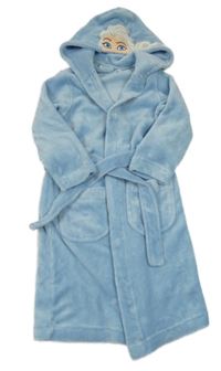 Světlemodrý chlupatý župan s kapucí - Ledové království Disney