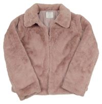 Pudrový kožešinový podšitý kabát Primark